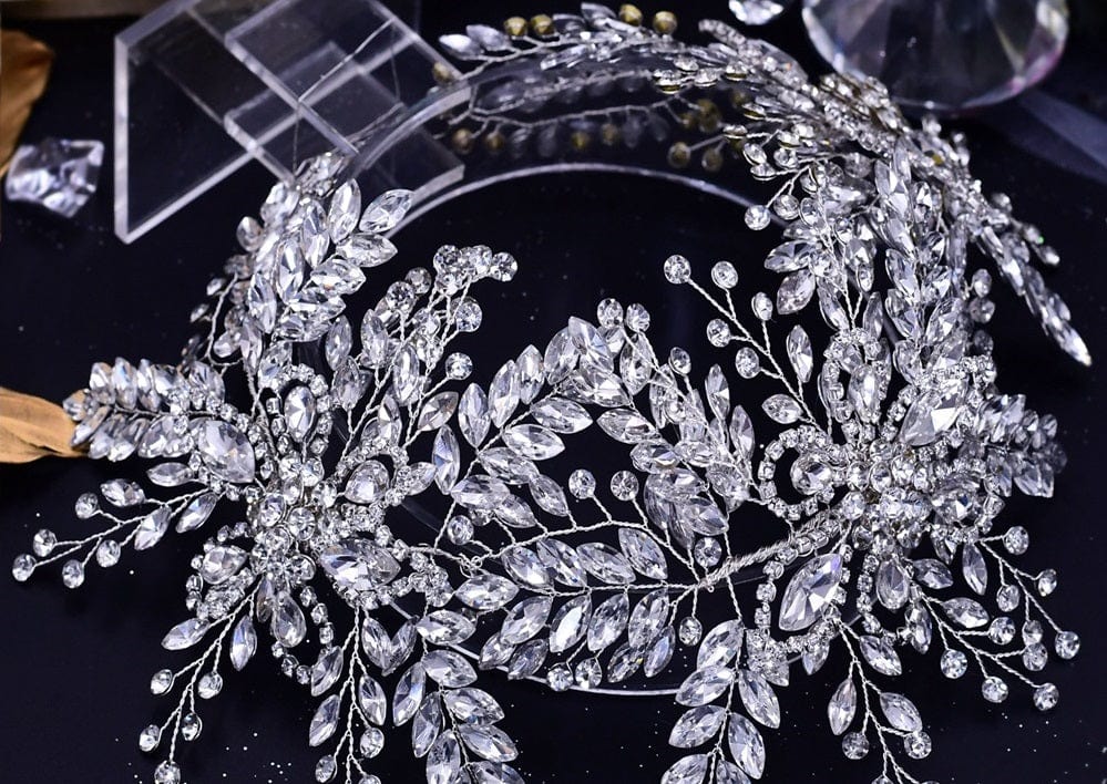 silver hair accessories S4227F     Bridal Insert Comb Handmade Diamond Crystal Hair Accessory wedding makeup hair accessories tiara