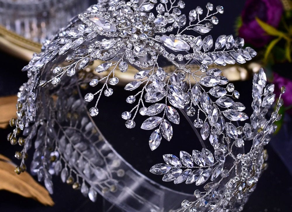 silver hair accessories S4227F     Bridal Insert Comb Handmade Diamond Crystal Hair Accessory wedding makeup hair accessories tiara