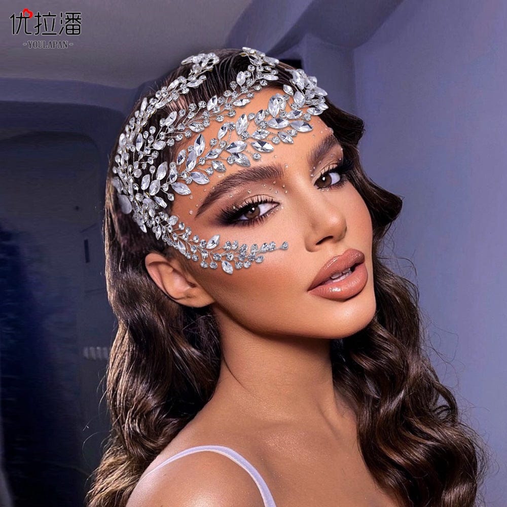 silver headdress S4201F    Silver Rhinestone Hair Comb Wedding Style Handmade bridal Hair tiara crown