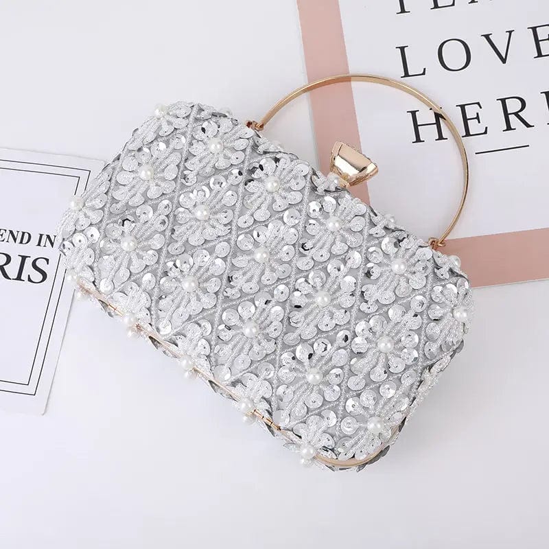 silver New Designer Women Square Box Clutch Evening Armpit Bags Party Ladies Money Clutch Diamond Wedding Purse Beadedlaser Sequins Bag