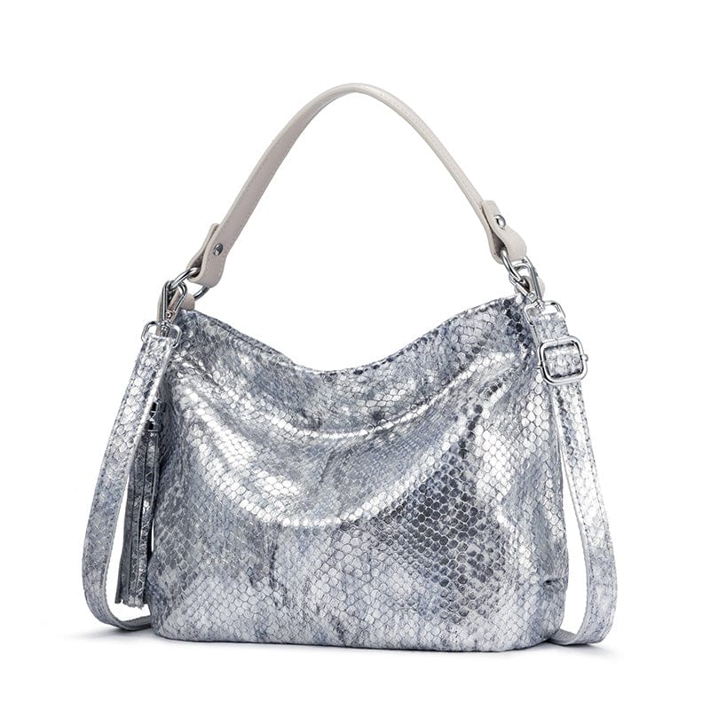 silver snake 2022 REALER Dropshipping Shoulder Crossbody Bags Ladies Totes Hand bags custom Hobo bags Genuine Leather women handbags