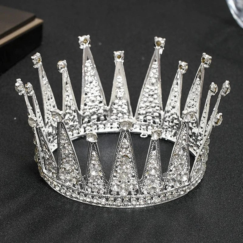Silver Tiara Crowns Wedding And Pageant Bridal Kids Birthday Crystal Headband Zircon Bride Rhinestone Beauty Woman Queen Crown Tiaras