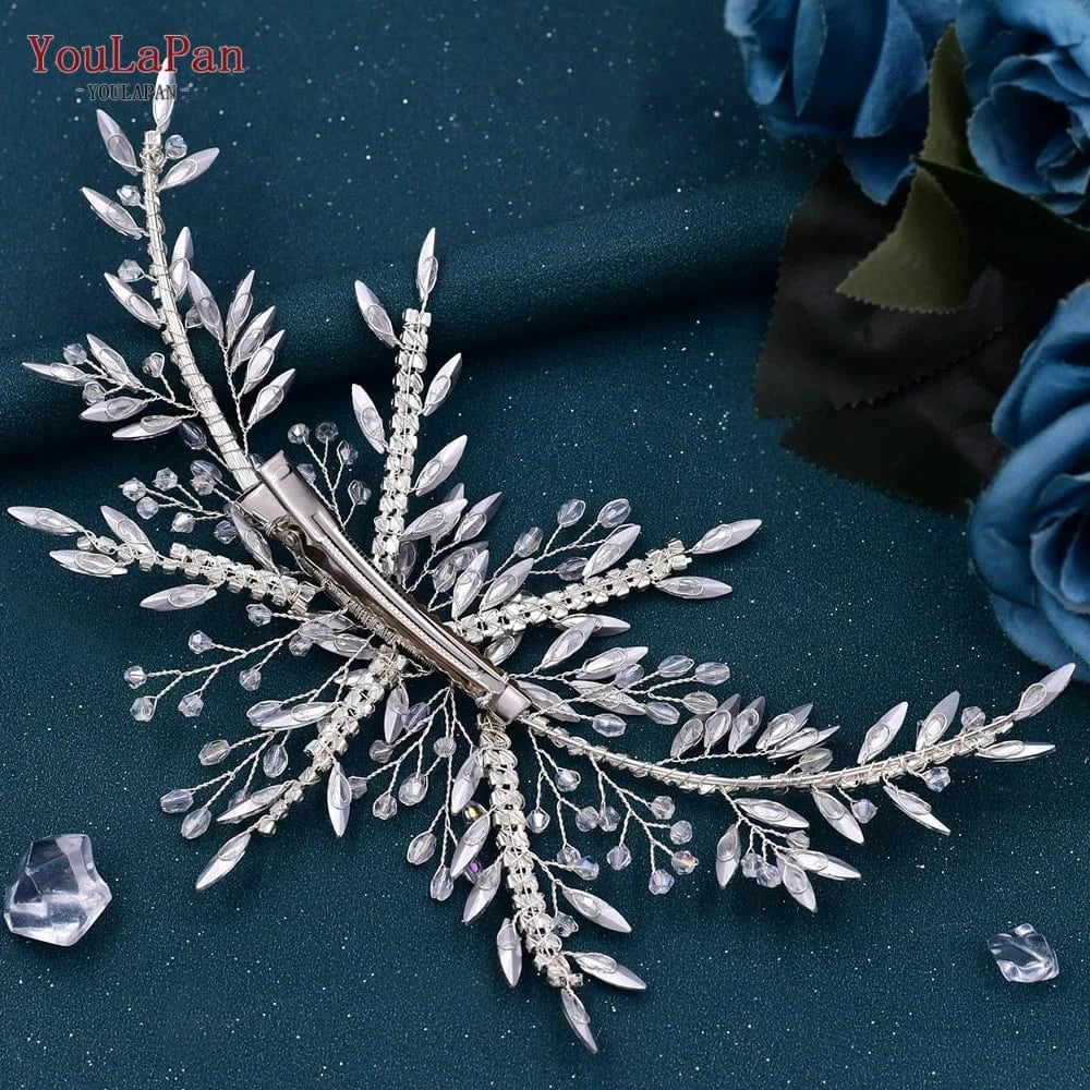 silver YouLaPan Best Selling Headpieces For Women Crystal Rhinestone Headwear Bridal Hairpins Wedding Hair Accessories HP287