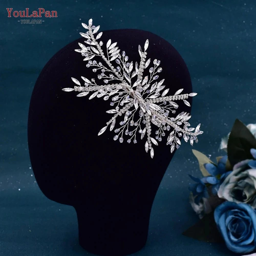 silver YouLaPan Best Selling Headpieces For Women Crystal Rhinestone Headwear Bridal Hairpins Wedding Hair Accessories HP287