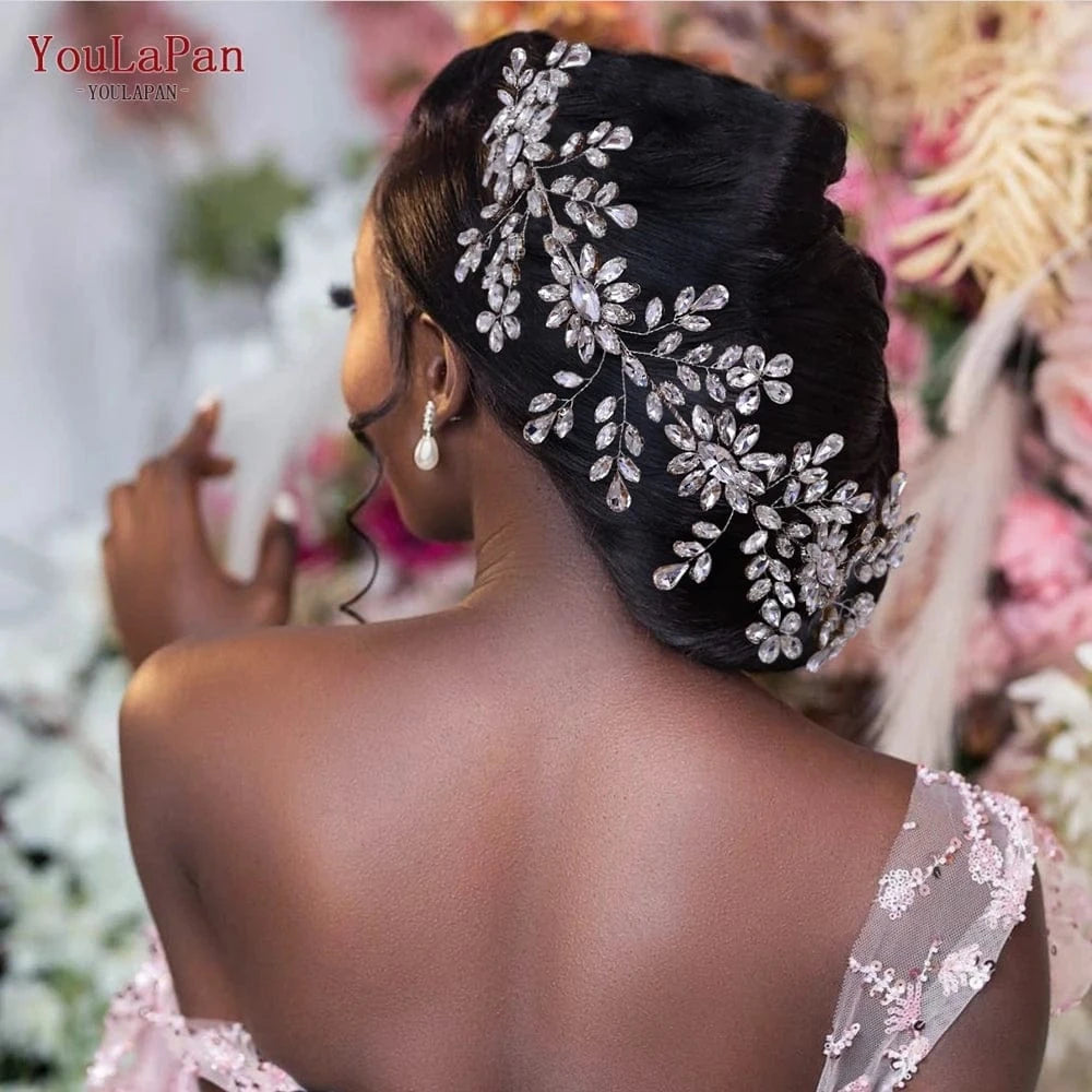 Silver Youlapan HP408 Silver Rhinestone Headband Women Bridal Hairband Hair Accessories Handmade Wedding Hair Jewelry