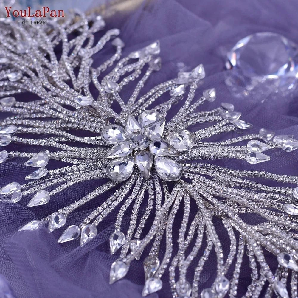 Silver Youlapan HP429 Women's Beauty Pageant Tiara Bridal Rhinestone Hair Piece Headband  Luxury Wedding Bridal Hair Accessories