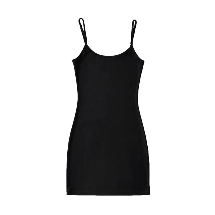 Simple Classic 6 Color Elegant Casual Mini Length Sleeveless O Neck Stretch Jersey Bodycon Casual Dresses