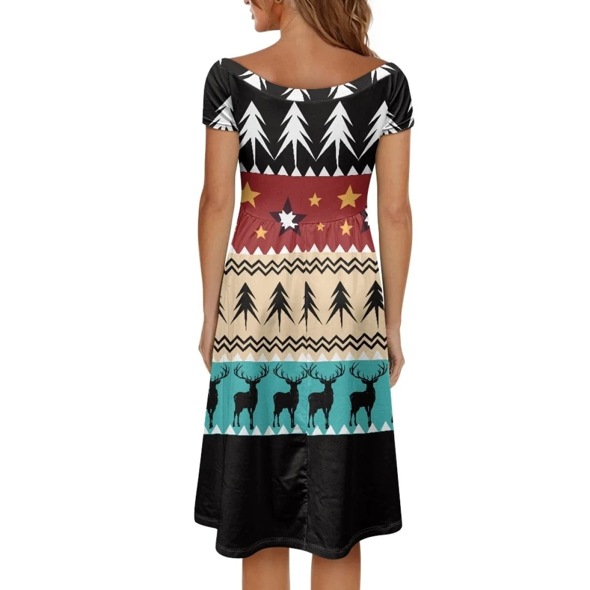 Simple Custom African Printing Women's Floral Summer Midi Dress Vintage Evening Dresses Women Lady Elegant Party Luxurious 2023