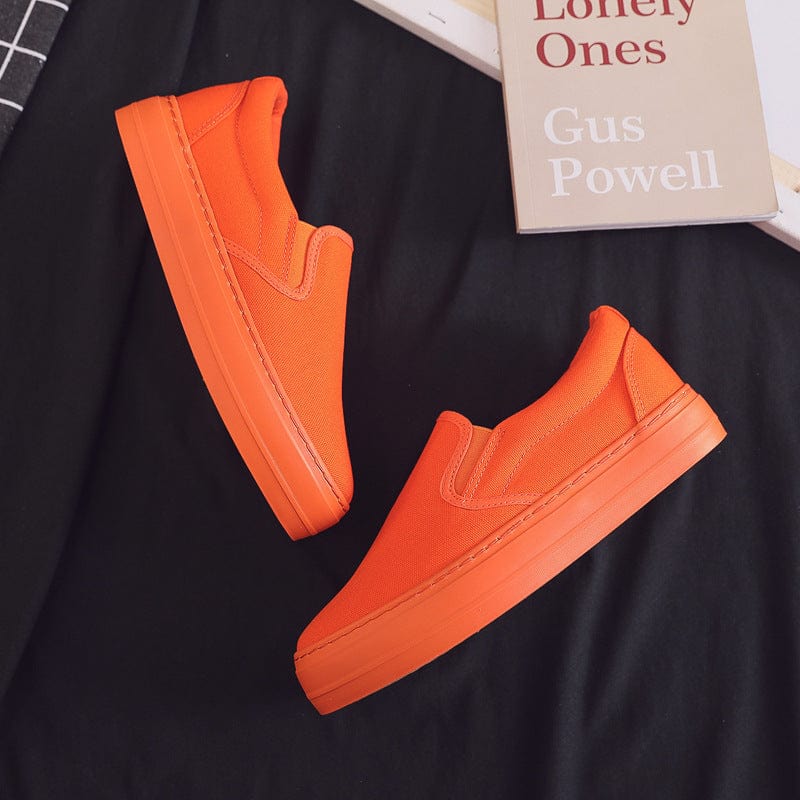 Simple Design China Wholesale Candy Color Slip on Sneaker Trendy Canvas Shoes