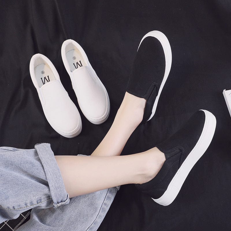 Simple Design China Wholesale Candy Color Slip on Sneaker Trendy Canvas Shoes