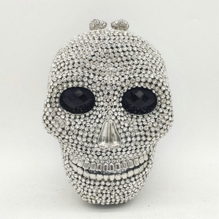 skull purse2 Custom Women bling diamond party skull handbag hand rhinestone Pumpkin ice cream clutch Butterfly owl Swan  purse evening bags