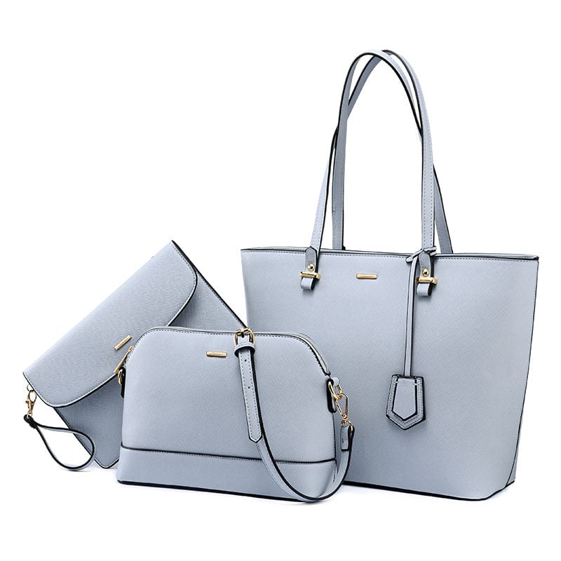 Sky Blue LOVEVOOK & REALER female large tote shoulder handbag laptop bags leather women briefcase.