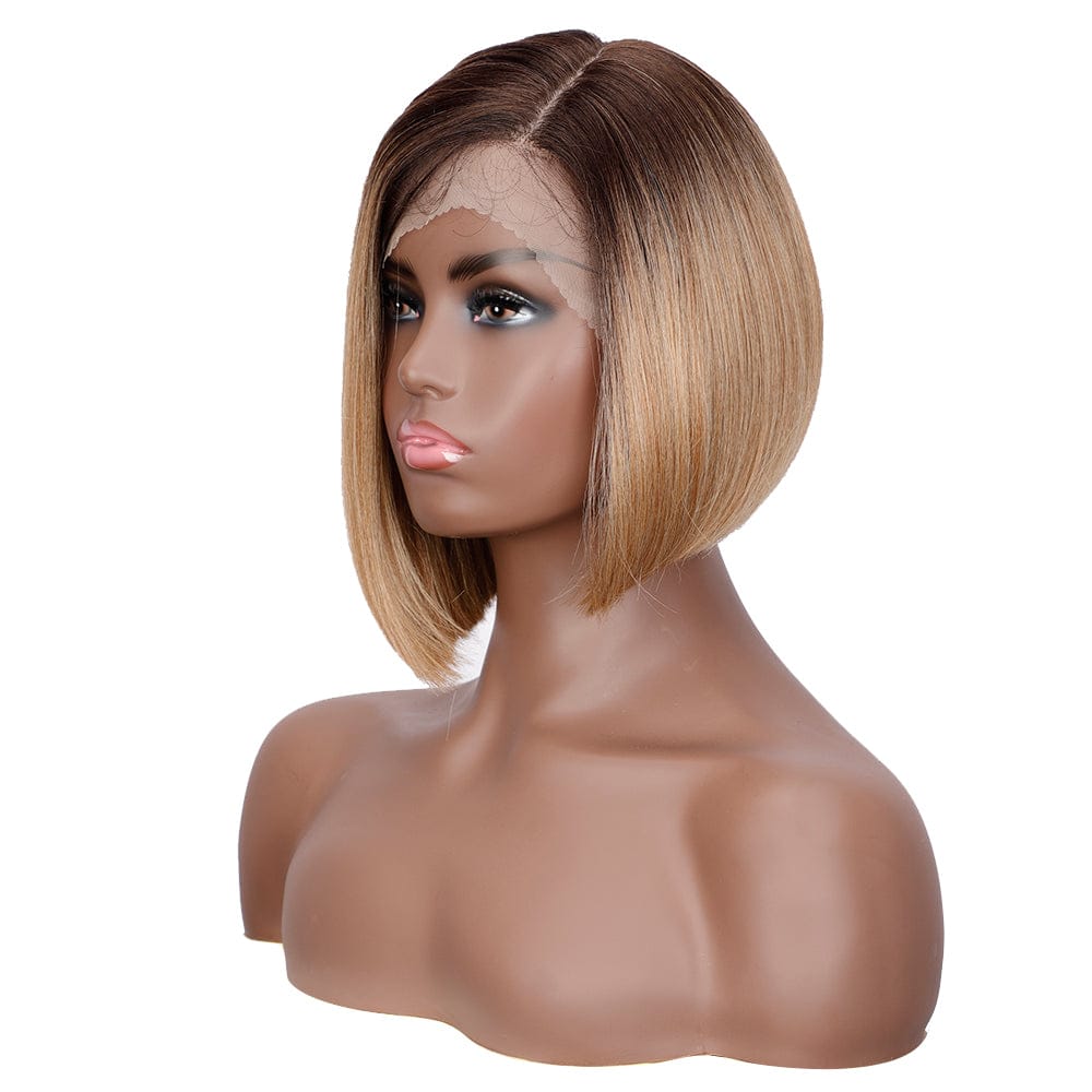 sleek quality wholesale cheap hot selling Heat Resistant Bob Short Curly Baby Hair HD lace frontal Synthetic hair Wig for women