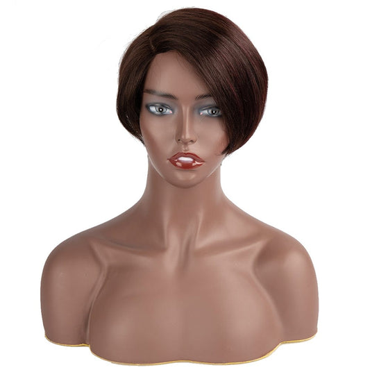 Sleek quality wholesale for women straight Short pixie cut Wigs Brazilian BOB Blonde Swiss Full Lace Front Wig Human Hair Wigs