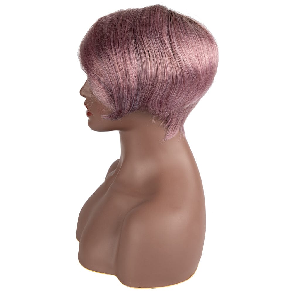 Sleek quality wholesale for women straight Short pixie cut Wigs Brazilian BOB Blonde Swiss Full Lace Front Wig Human Hair Wigs
