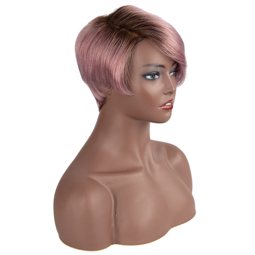 Sleek quality wholesale for women straight Short pixie cut Wigs Brazilian BOB Blonde Swiss Full Lace Front Wig Human Hair Wigs