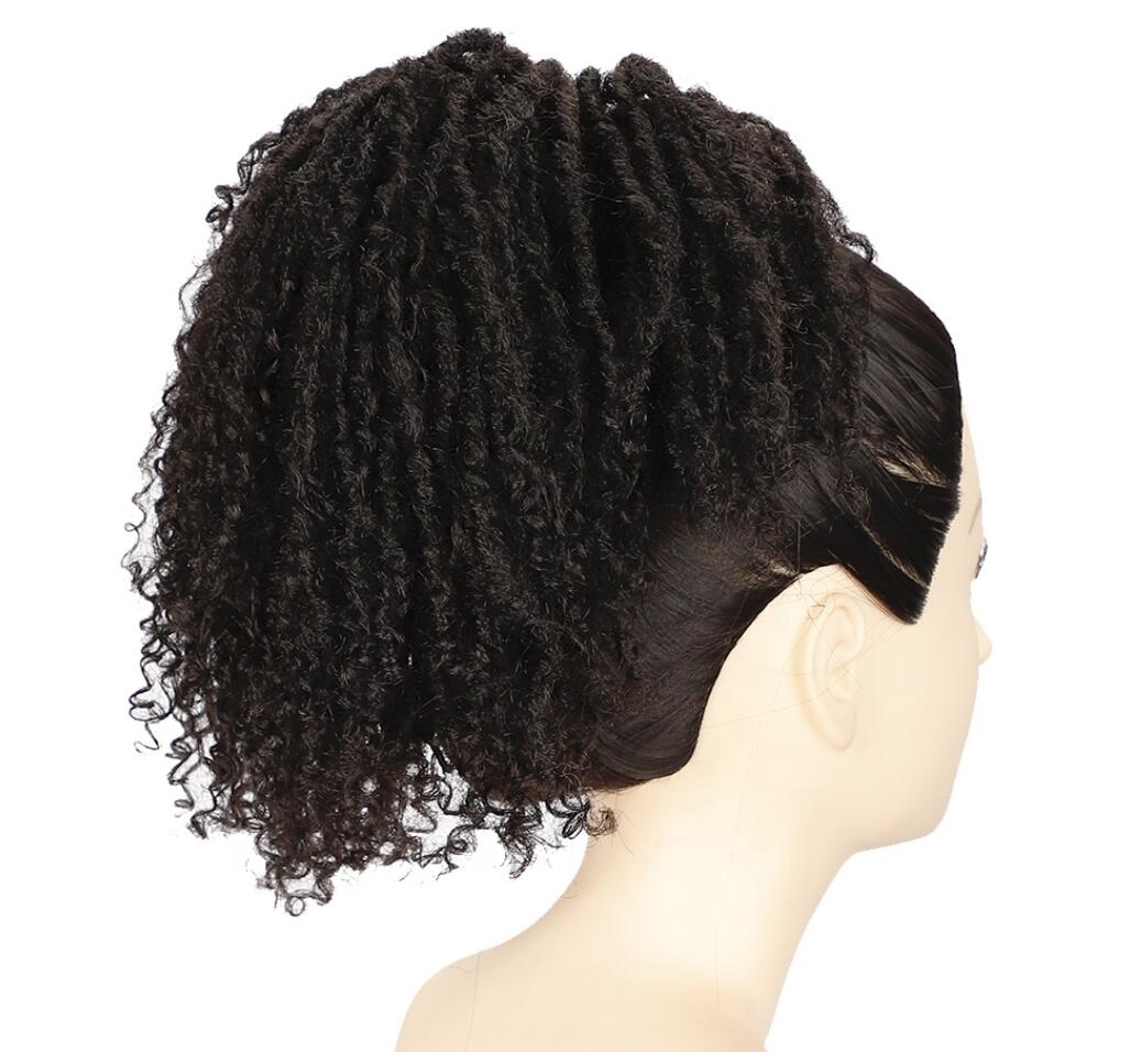 sleek top quality wholesale cheap long kinky curl elastics ties clip ladies ponytail hair piece for women synthetic extensions