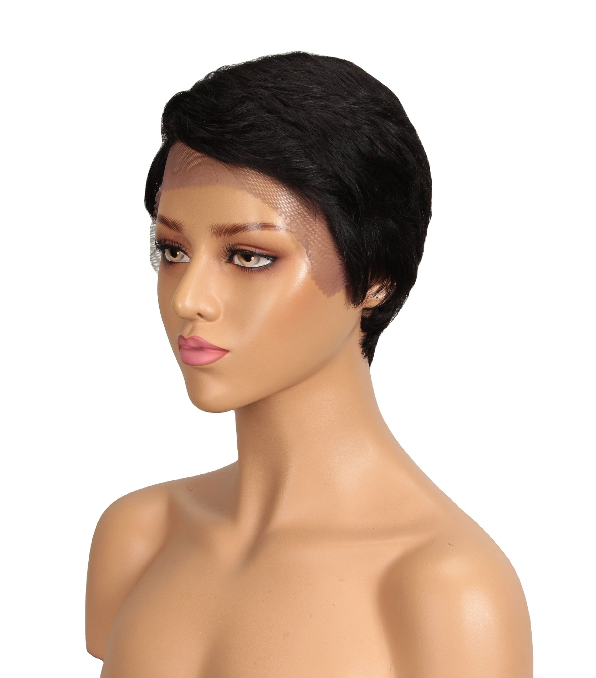 sleek Wholesale high quality Cheap Straight Pixie Cut Plucked Brazilian Short Wigs Lace Part Frontal Human Hair Wigs For Women