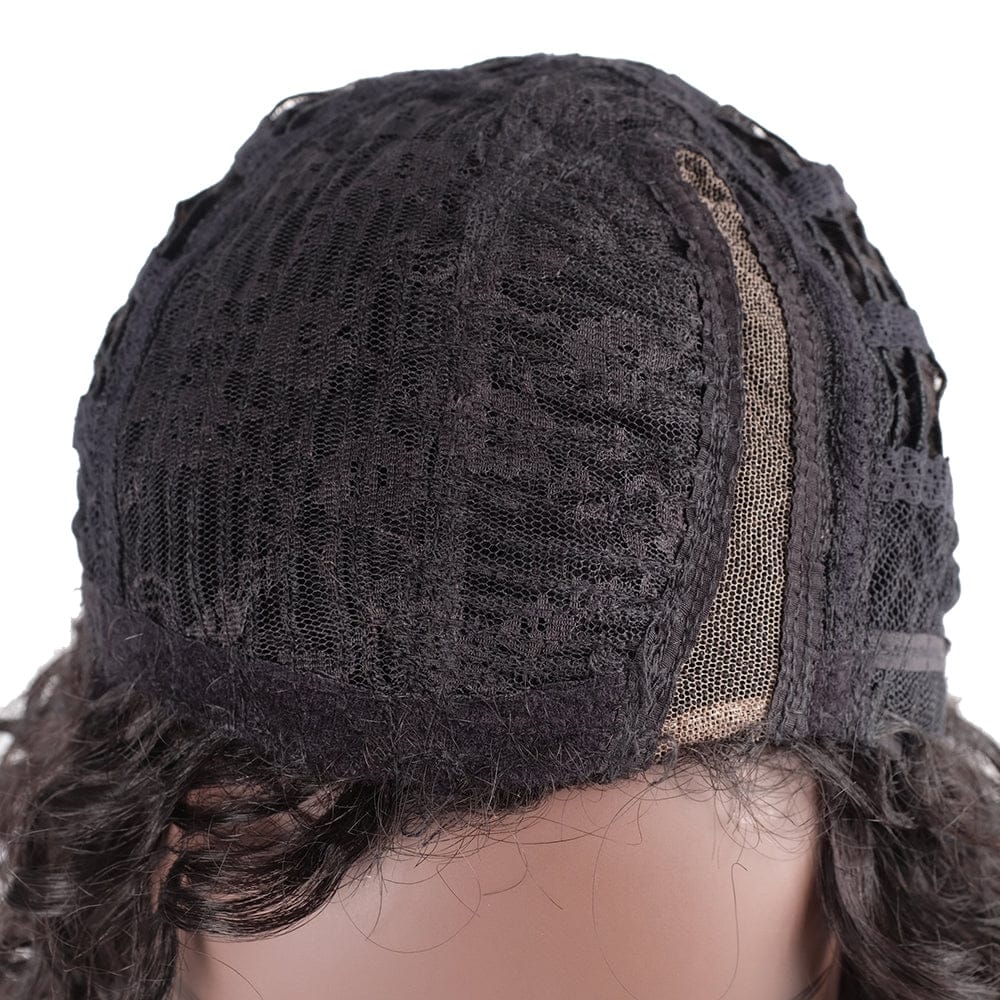 sleek wholesale manufacturer for women Brazilian hair Short deep wave With Baby Hair wig U Part Lace front Wig Human Hair Wigs