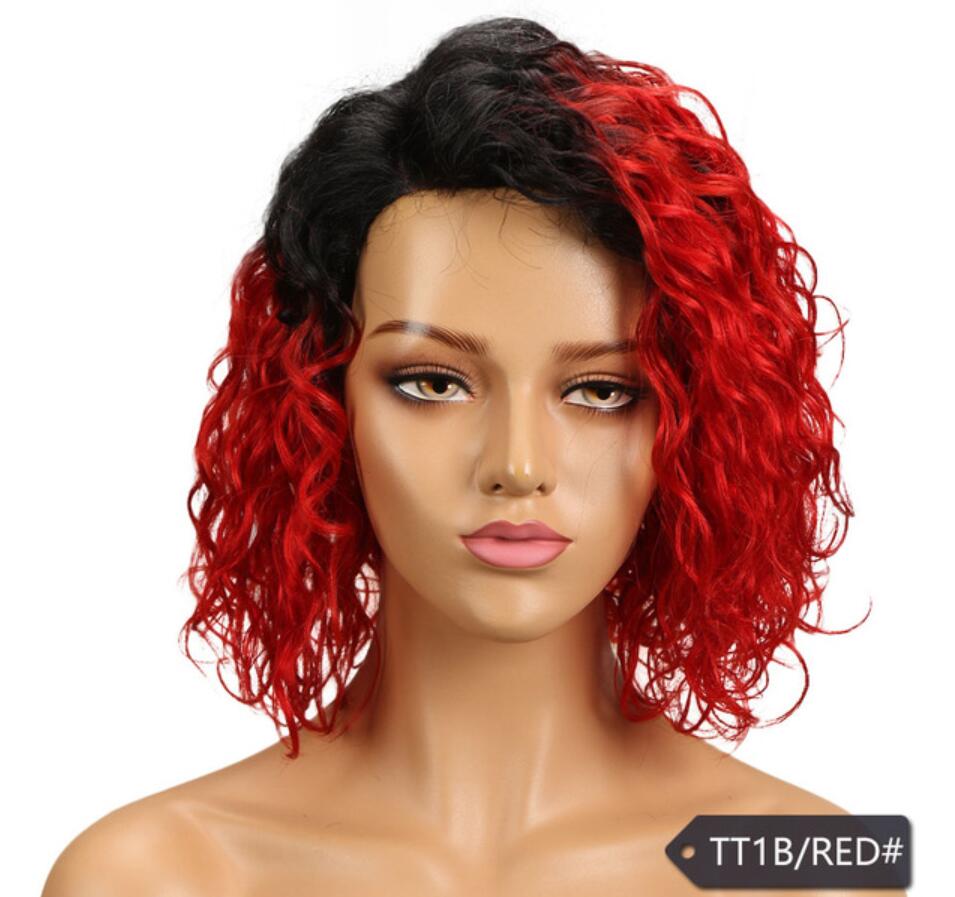 sleek wholesale manufacturer for women Brazilian hair Short deep wave With Baby Hair wig U Part Lace front Wig Human Hair Wigs