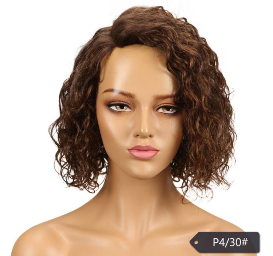 sleek wholesale manufacturer for women Brazilian hair Short deep wave With Baby Hair wig U Part Lace front Wig Human Hair Wigs