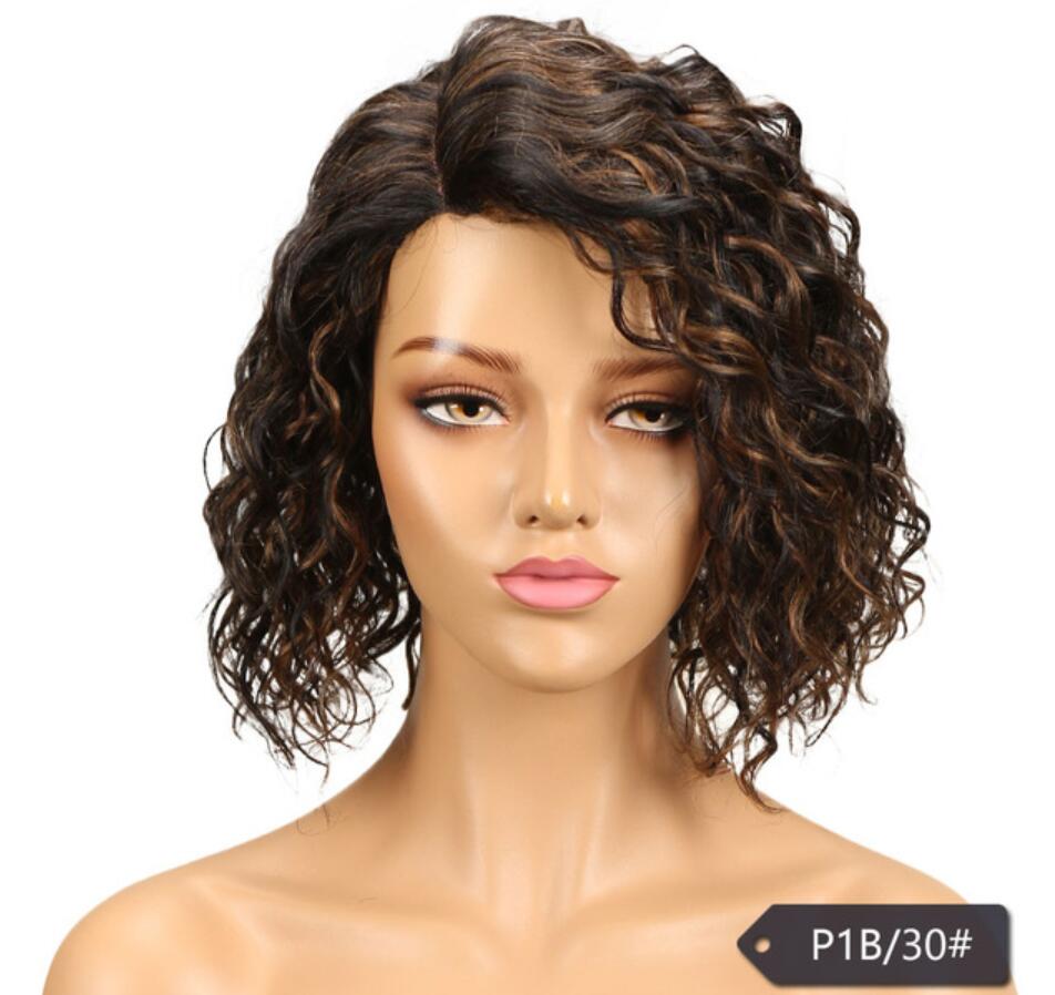 sleek wholesale manufacturer for women Brazilian hair Short deep wave With Baby Hair wig U Part Lace front Wig Human Hair Wigs