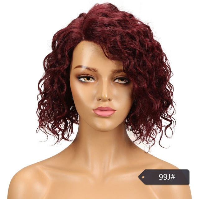 sleek wholesale manufacturer for women Brazilian hair Short deep wave With Baby Hair wig U Part Lace front Wig Human Hair Wigs