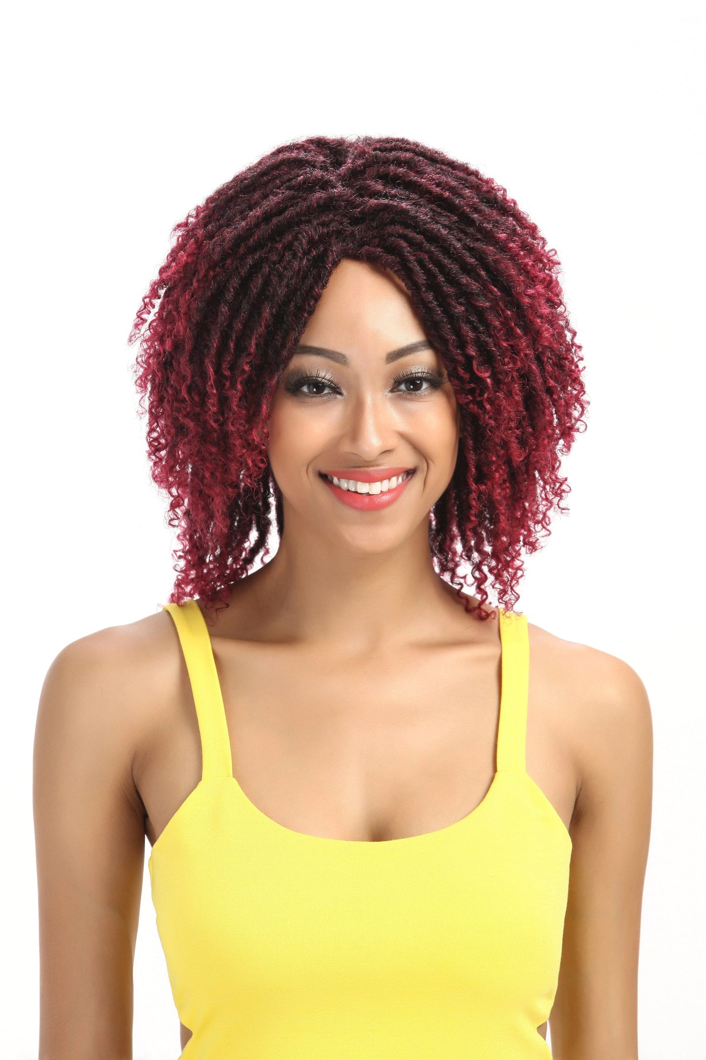 sleek wholesale manufacturer for women cheap short made machine wig heat resistant faux locs braid hair wig synthetic hair wigs