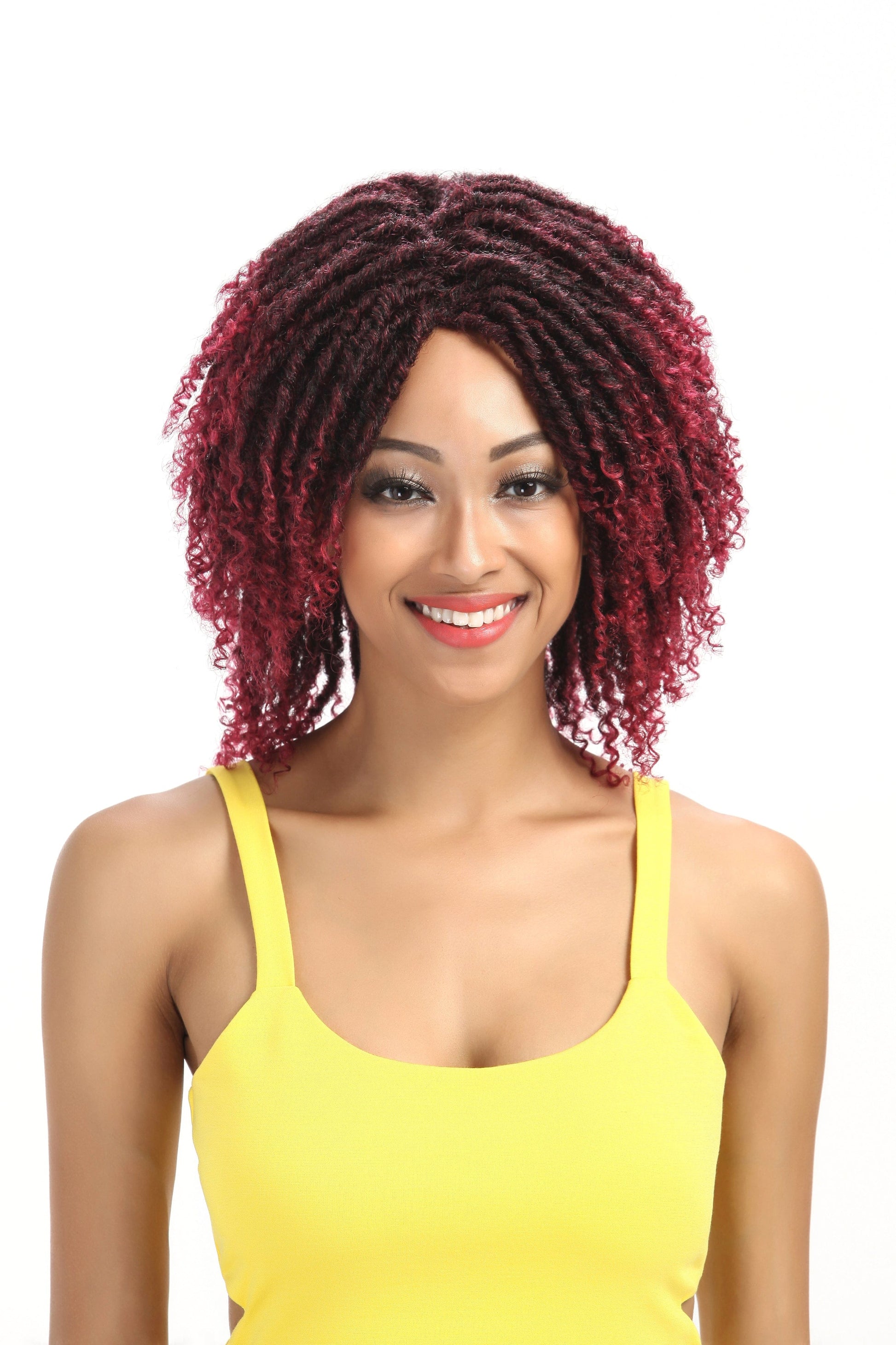 sleek wholesale manufacturer for women cheap short made machine wig heat resistant faux locs braid hair wig synthetic hair wigs