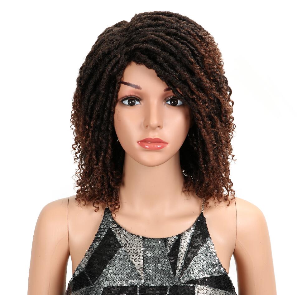 sleek wholesale manufacturer for women cheap short made machine wig heat resistant faux locs braid hair wig synthetic hair wigs