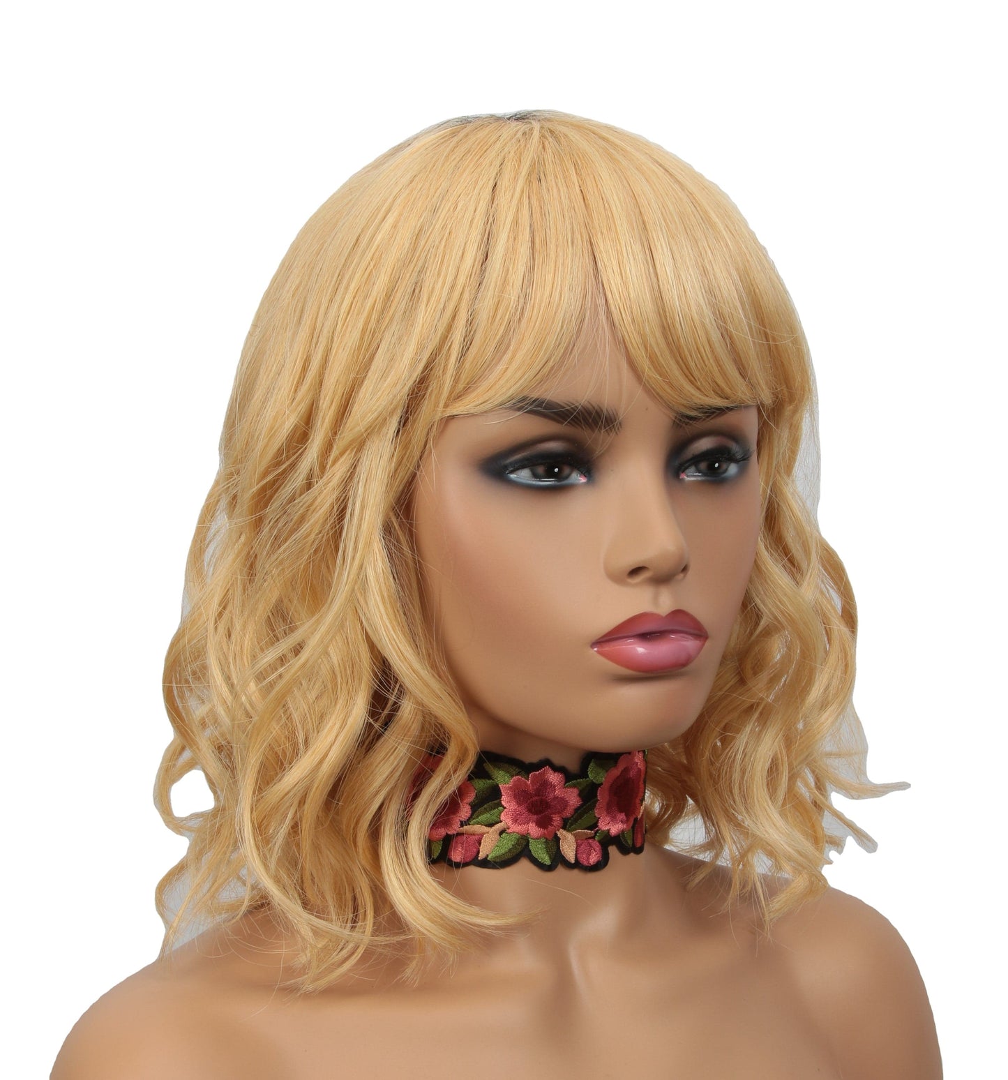 sleek wholesale short cheap glueless made machine wig for women heat resistant fiber body wave non lace wig synthetic hair wigs