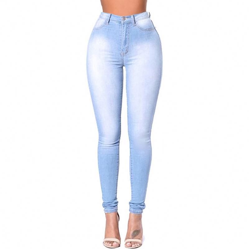 Slim Colombian Skinny High Waist Jeans Tights Pencil Pants Stretch Plus Size europe and america women's pantalon jeans