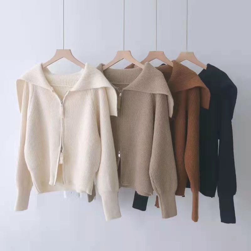 Slim Girls Soft Cotton Knitted Hoodies Fashion Ladies Elegant Bomb Sweatshirts Casual Female Knitwear Vintage Women Chic sweater