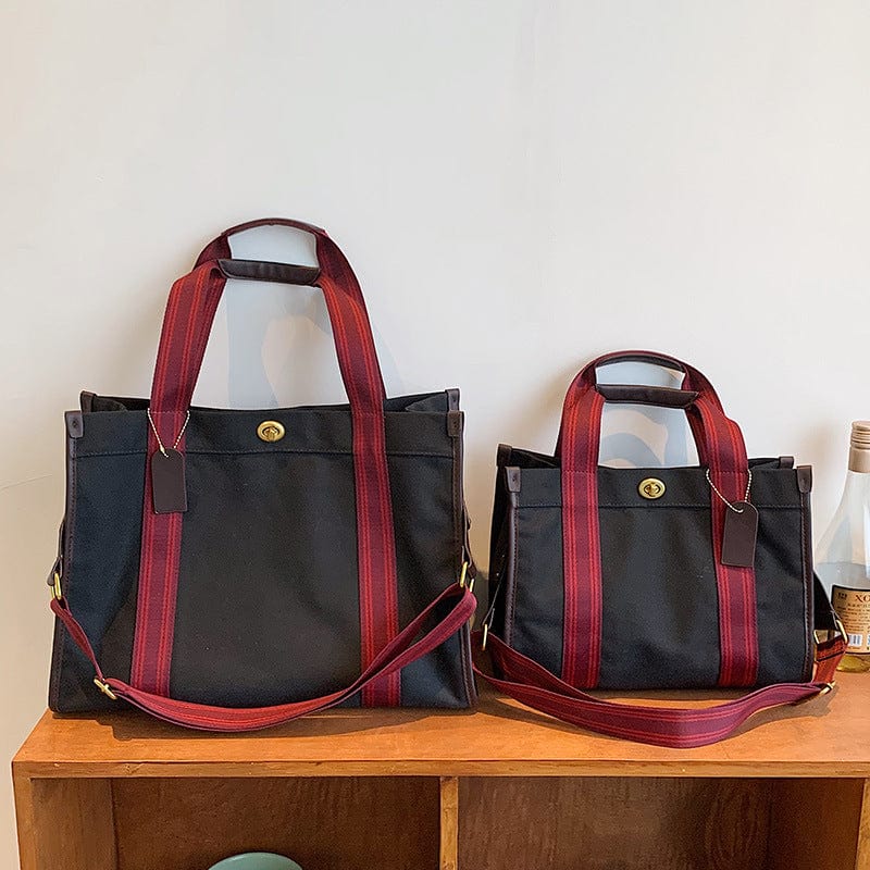 Small:32cm*14cm*24cm / Black Hot Sale Tote Bags Young Lady Fashion Large Capacity Handbags Ladies Factory Designer Canvas Purses For Woman