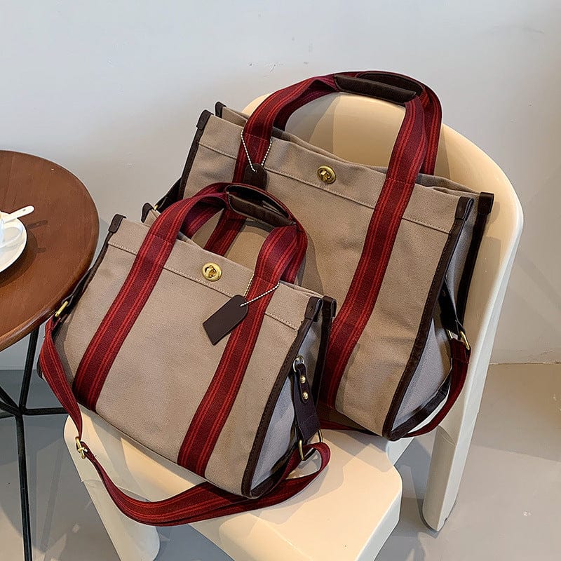 Small:32cm*14cm*24cm / Brown Hot Sale Tote Bags Young Lady Fashion Large Capacity Handbags Ladies Factory Designer Canvas Purses For Woman