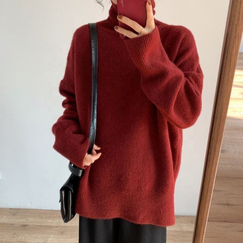 Soft Glutinous Turtleneck Sweater Women's Autumn And Winter Wear Match 2022 New Korean Style Loose-Fitting Simplicity