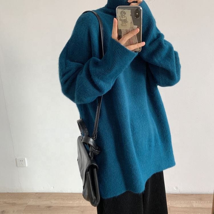 Soft Glutinous Turtleneck Sweater Women's Autumn And Winter Wear Match 2022 New Korean Style Loose-Fitting Simplicity