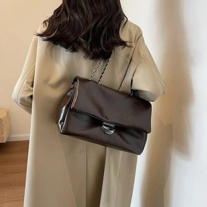 Soft Leather Tote Lock Women Bags 2024 Fashion Women Shoulder Bags PU Leather Large Handbags Casual Ladies Crossbody Bag