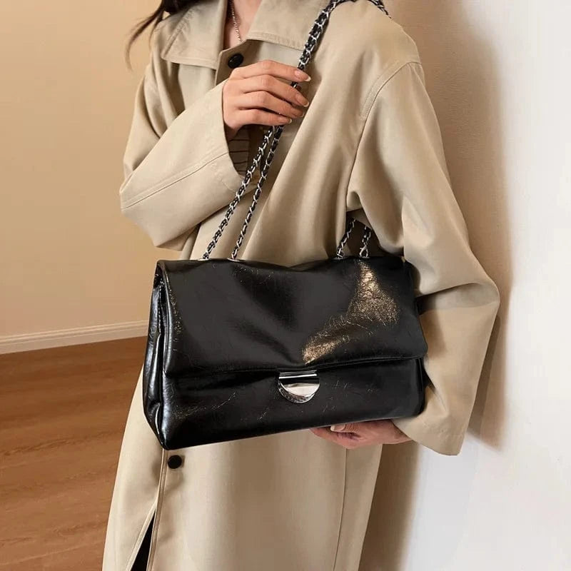 Soft Leather Tote Lock Women Bags 2024 Fashion Women Shoulder Bags PU Leather Large Handbags Casual Ladies Crossbody Bag