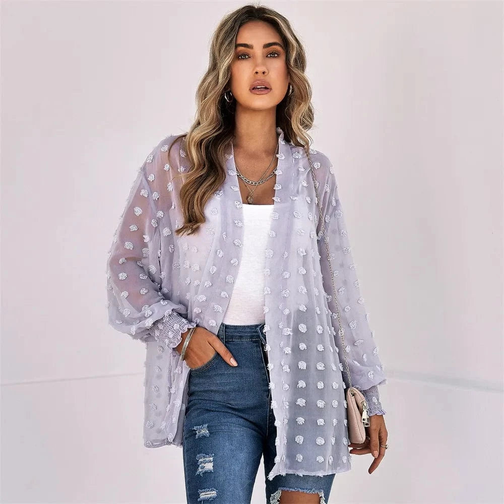 Spot Cross-border European and American Leisure Beach shawl cardigan Chiffon jacket