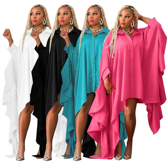 spring 2023 elegant modest women long sleeve loose oversize casual maxi long shirt dress spring 2023 casual clothing for women