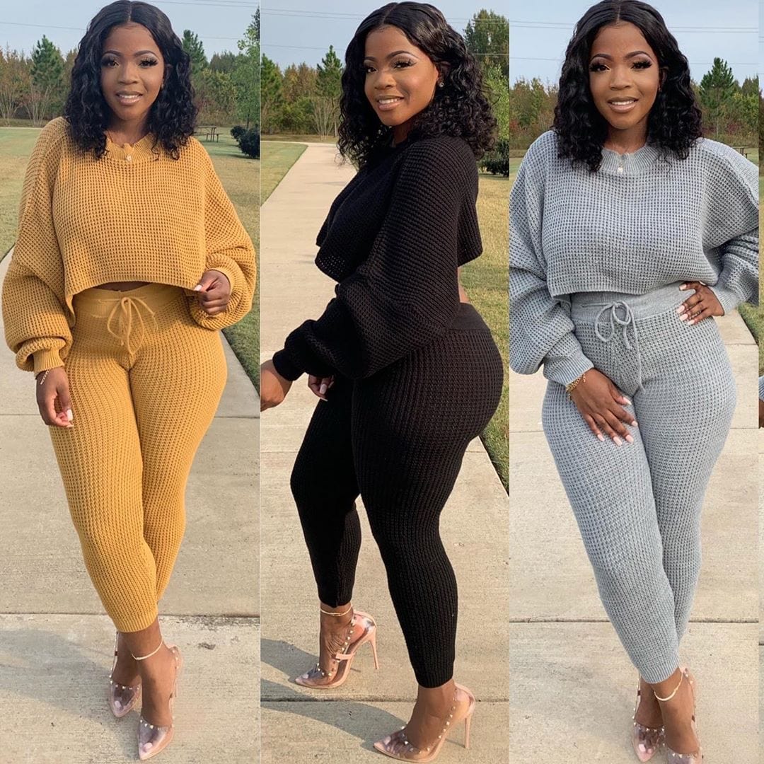 Spring 2023 Women s Clothing Long Sleeve Women Outfits Two Piece Set Clothing 2 Pieces Set Top and Pant