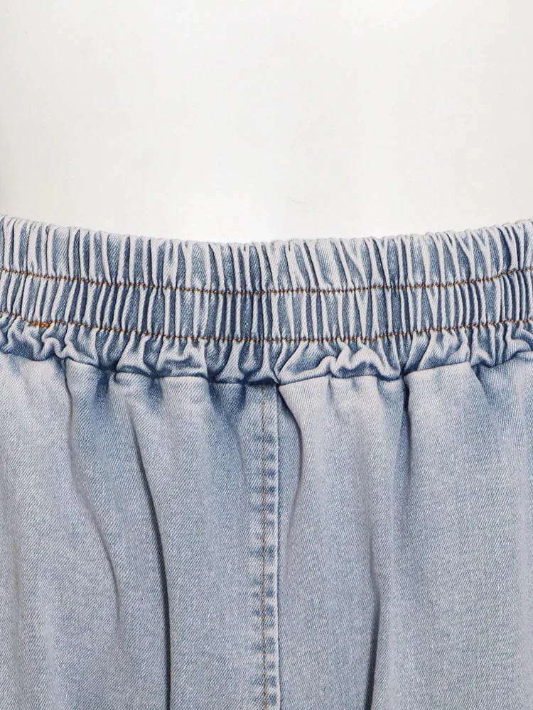 Spring 2023 Women s Clothing Womens Straight Leg Jeans Regular No Rip Denim Corset Top Pants Set Blue Jean Pants for Women