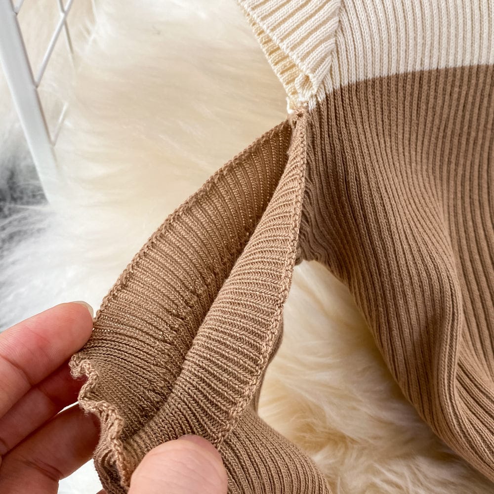 Spring And Autumn Fashion V-Neck Mesh Stitching Printed Leopard Print Casual Dress