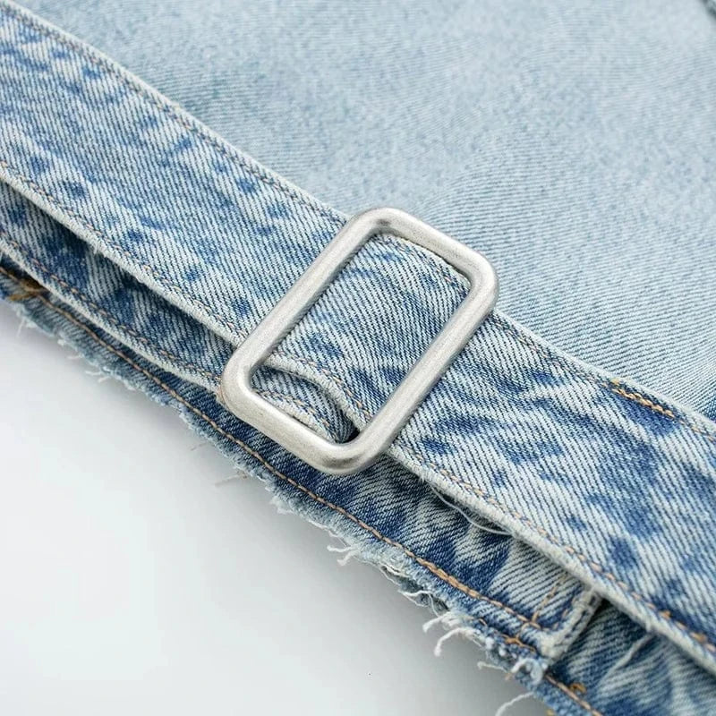 Spring Autumn Custom Streetwear Coats Long Sleeve Crop Top Denim Jacket for Women