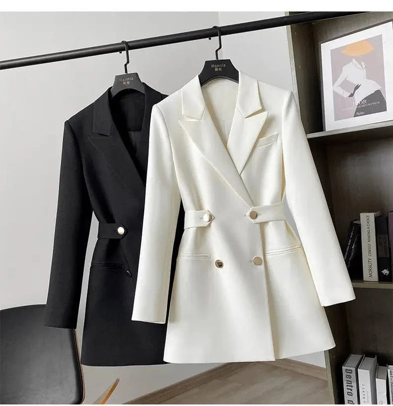 Spring Autumn New Womens Suit Jacket Color Breasted Fashion Suits Coat Business Casual Black Blazer