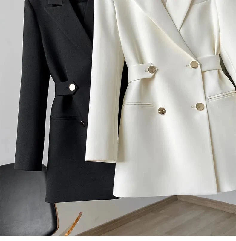 Spring Autumn New Womens Suit Jacket Color Breasted Fashion Suits Coat Business Casual Black Blazer