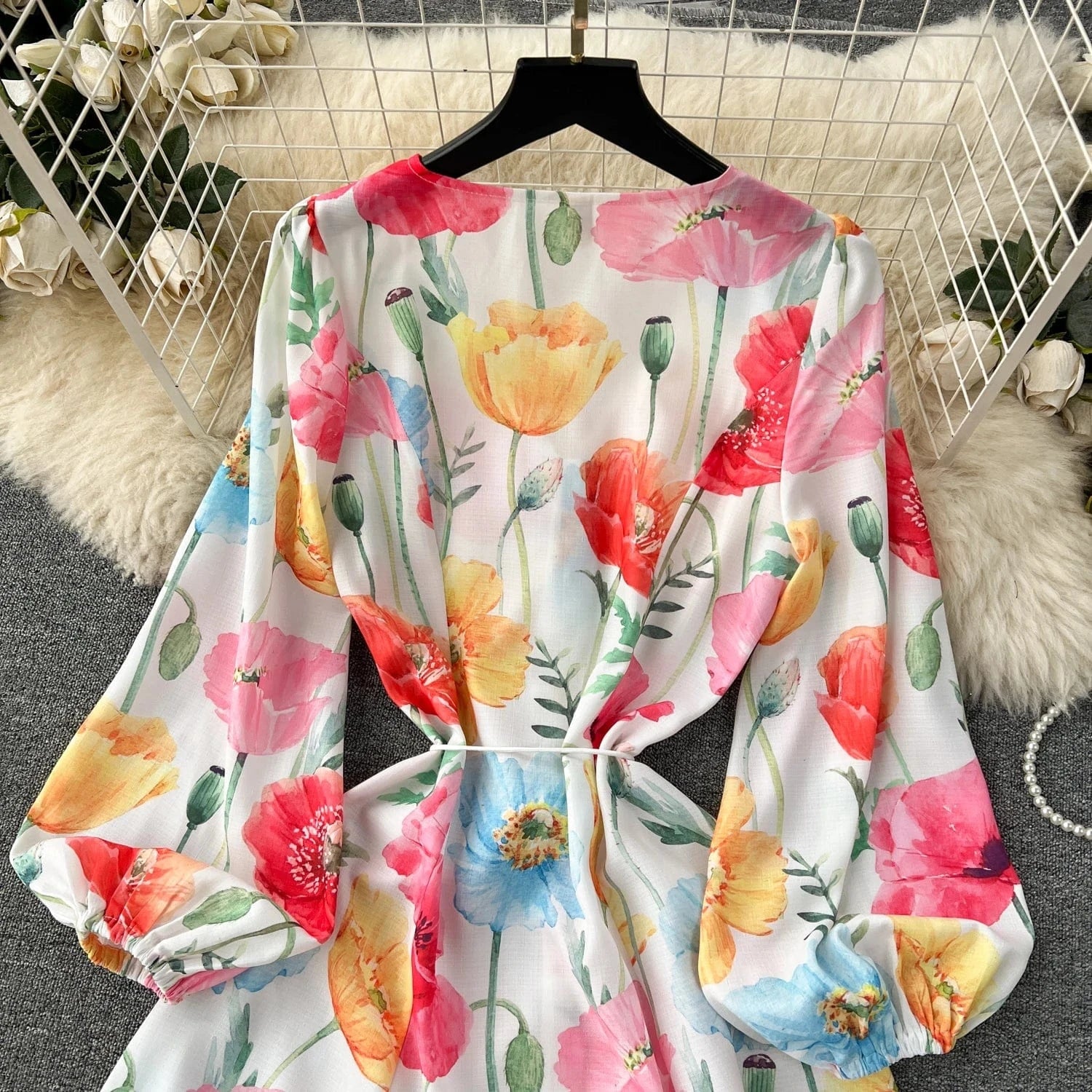 Spring Dress For Women Empire Printed Vestidos Ladies Elegant Dresses Clothes Women