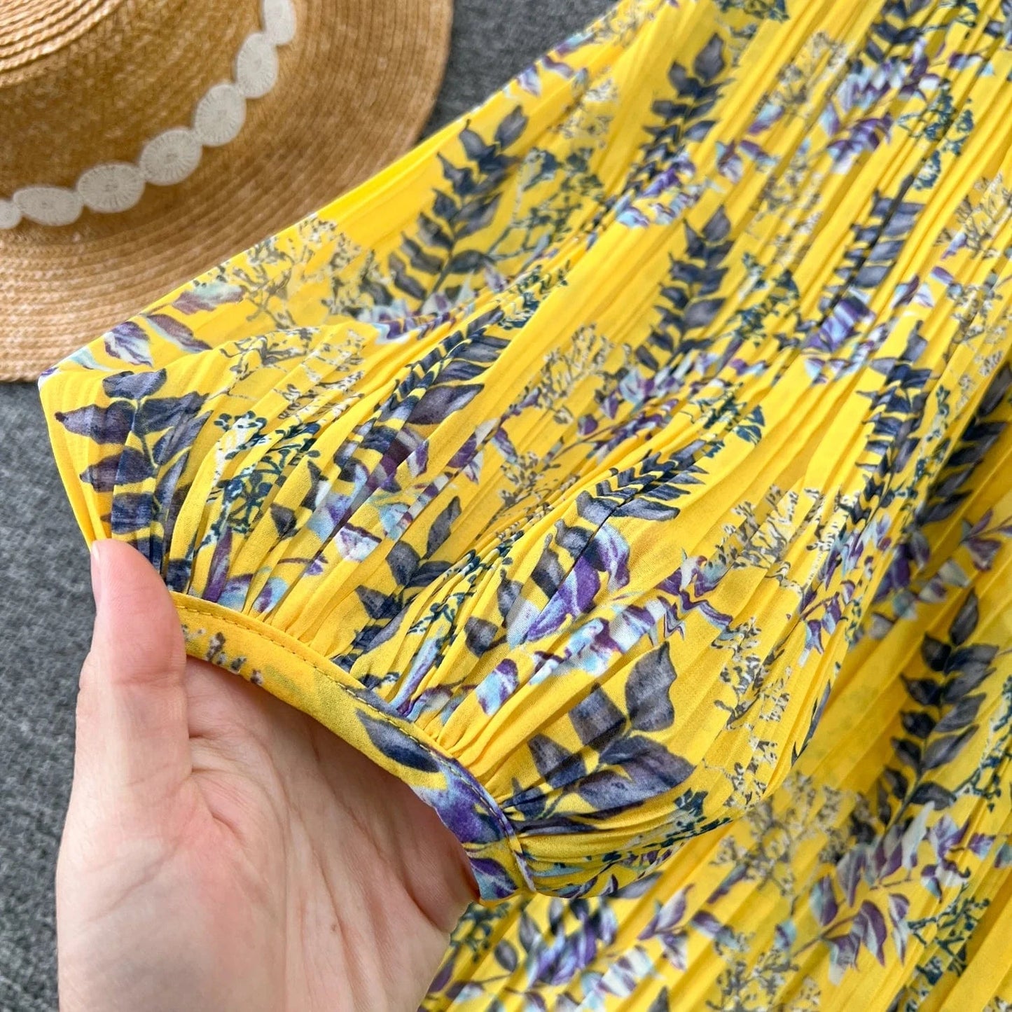 Spring Fairycore O-neck Tunic Midi Dress For Women Lantern Sleeve Empire Floral  Ladies Elegant Dresses