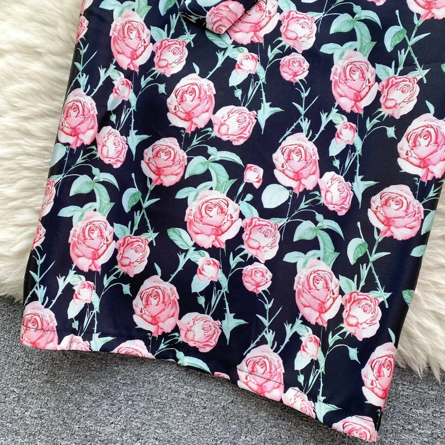 Spring Korean Version Fashion Elegant High Grade Goddess Style Loose Flower Print Dresses 2024